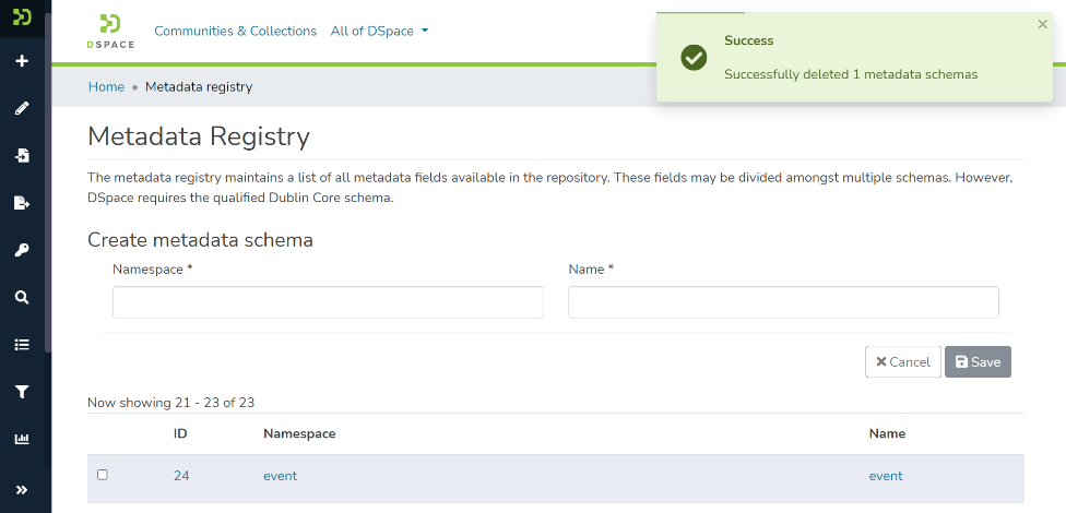 Successfully deleted banner