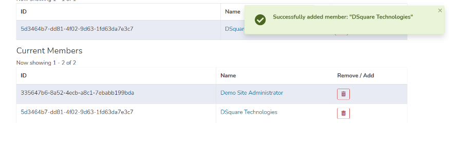 Successfully added Eperson banner