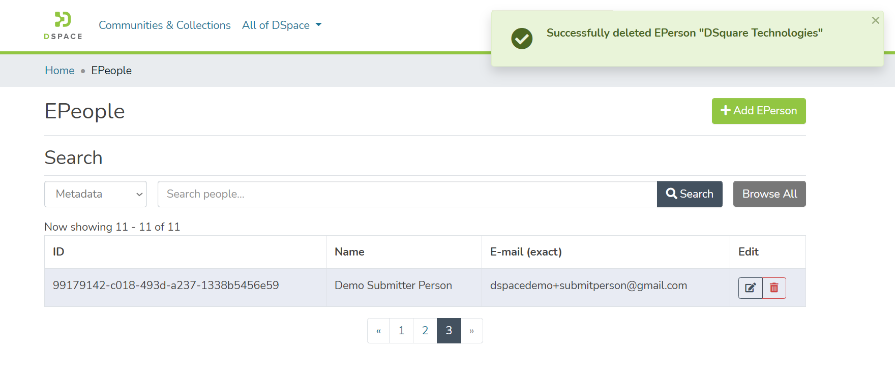 Successfully deleted banner