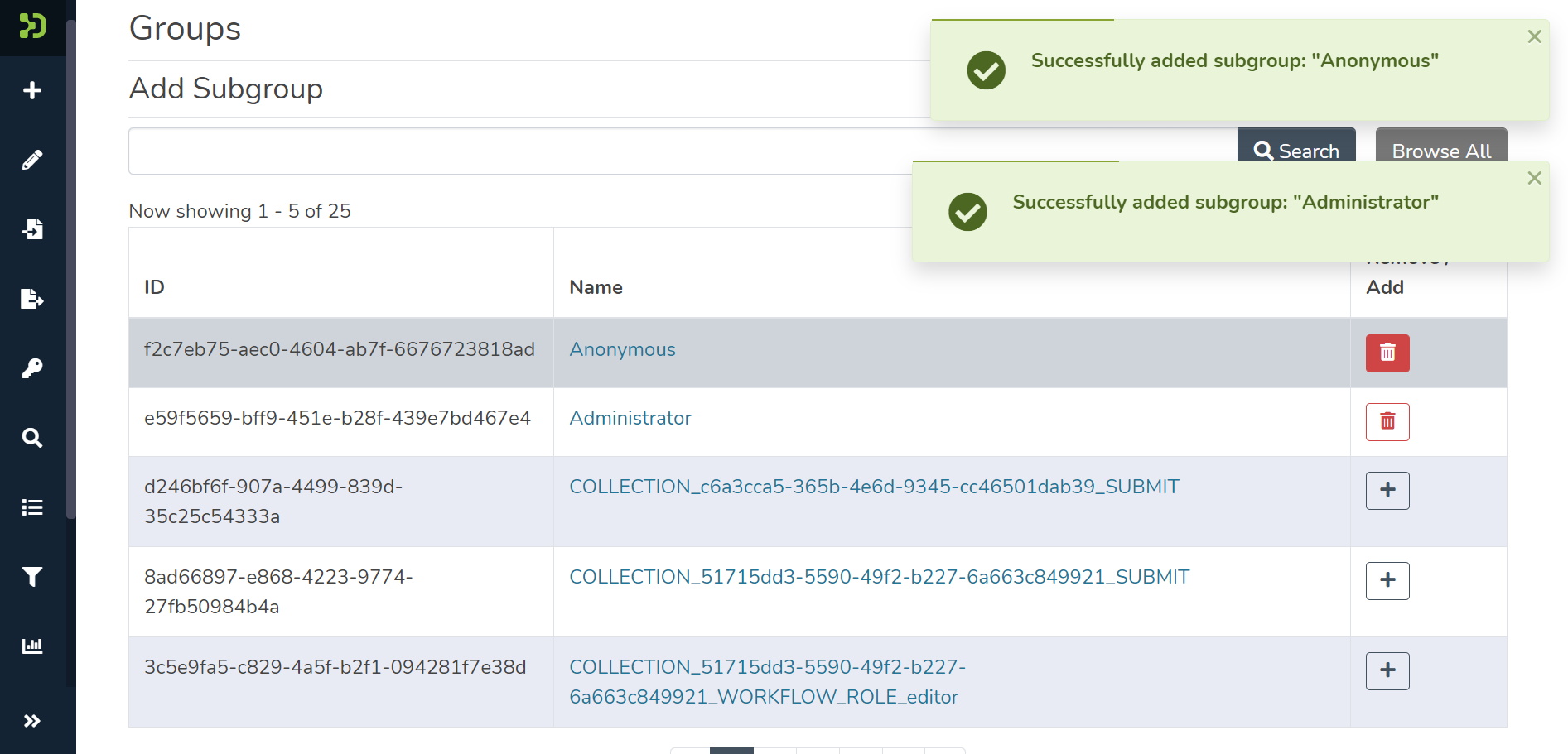 Successfully saved banner appears when the changes are saved in the upper right corner.