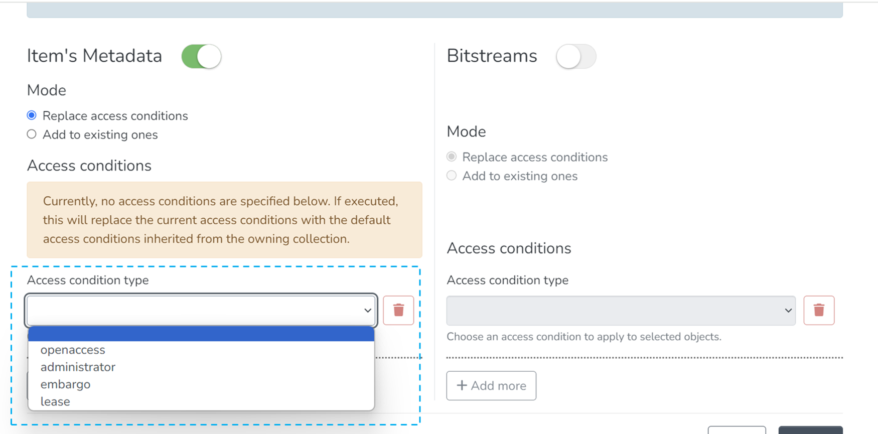 Edit Community access condition