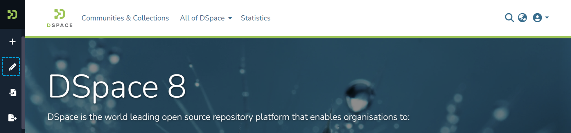 Edit Pencil Icon - the second element on the vertical admin menu