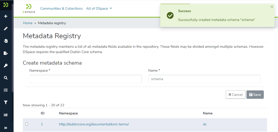 Successfully saved banner appears when the changes are saved in the upper right corner.