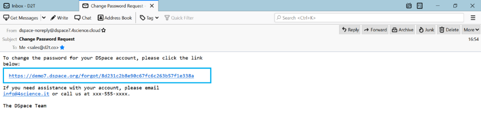 Click on the registration link sent in an email