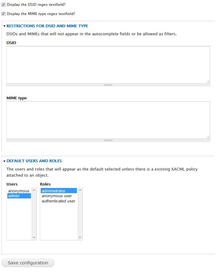 Islandora XACML editor