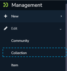 Collection is selected in the drop down menu